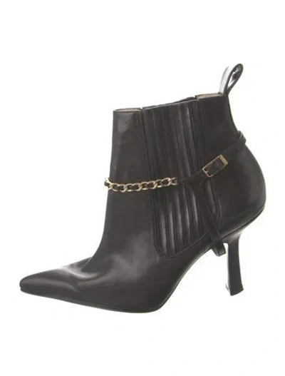 Pre-owned Chanel Vintage 2001 Moto Boots In Black