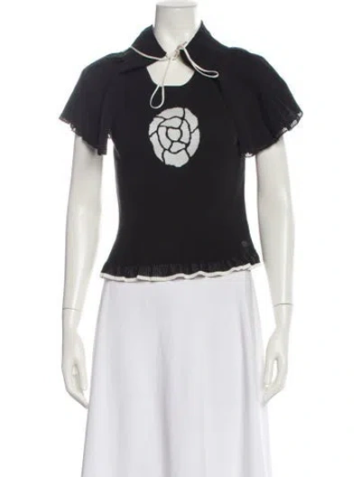 Pre-owned Chanel Vintage 2001 Polo In Black