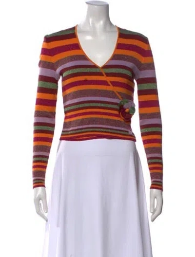Pre-owned Chanel Vintage 2001 Sweater In Orange