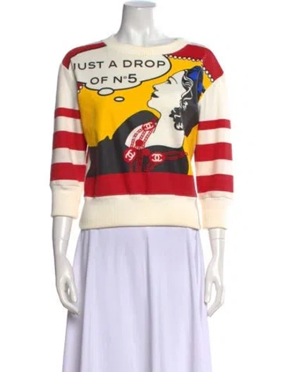 Pre-owned Chanel Vintage 2001 Sweatshirt In White