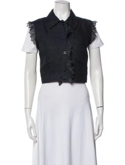Pre-owned Chanel Vintage 2001 Vest In Blue