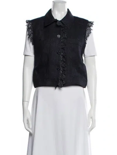Pre-owned Chanel Vintage 2001 Vest In Blue