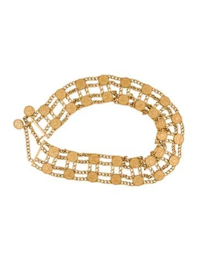 Pre-owned Chanel Vintage 2001 Waist Belt In Gold