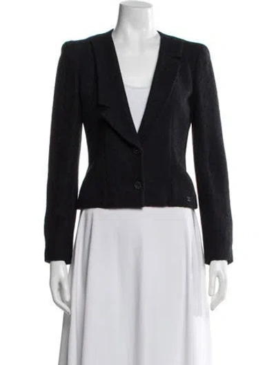 Pre-owned Chanel Vintage 2002 Blazer In Blue