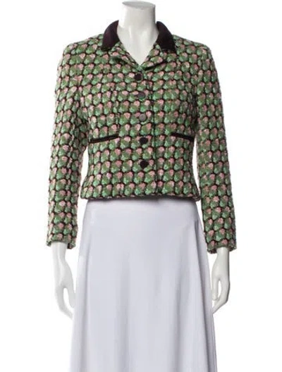 Pre-owned Chanel Vintage 2002 Blazer In Green