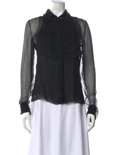 Pre-owned Chanel Vintage 2002 Blouse In Black