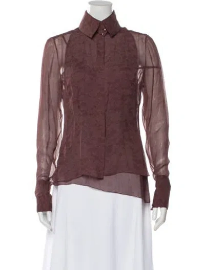 Pre-owned Chanel Vintage 2002 Blouse In Burgundy