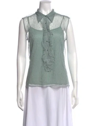 Pre-owned Chanel Vintage 2002 Blouse In Green