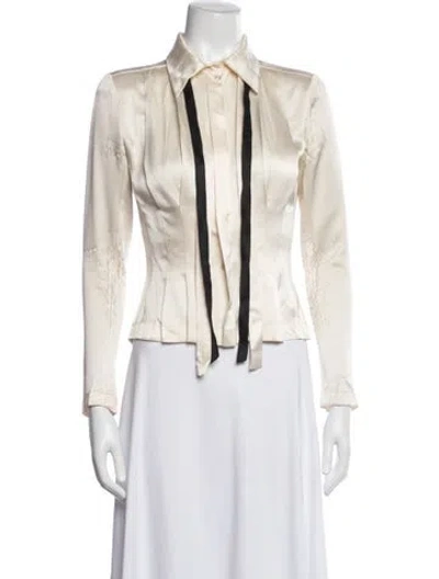 Pre-owned Chanel Vintage 2002 Blouse In Neutrals