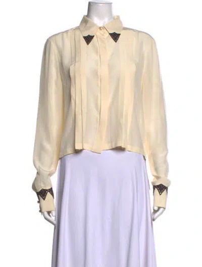 Pre-owned Chanel Vintage 2002 Blouse In Neutrals