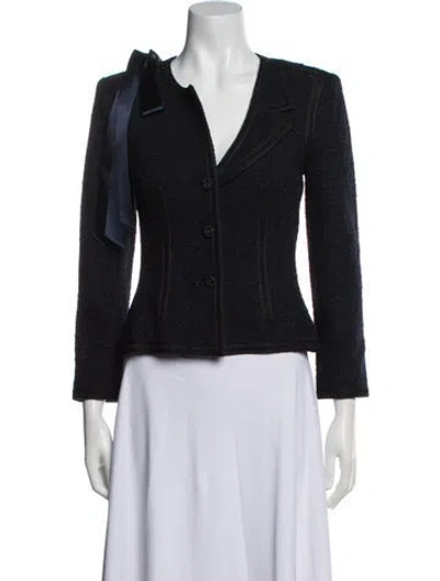 Pre-owned Chanel Vintage 2002 Evening Jacket In Blue
