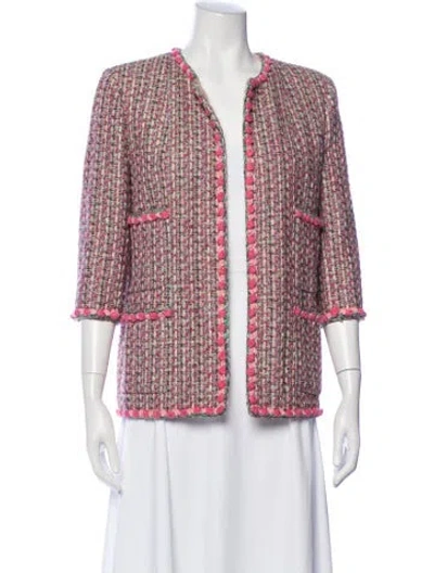 Pre-owned Chanel Vintage 2002 Evening Jacket In Pink
