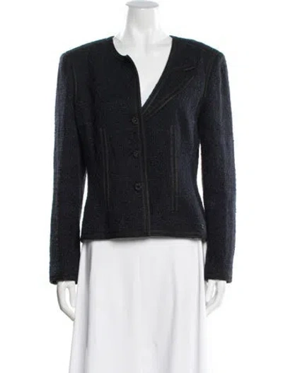 Pre-owned Chanel Vintage 2002 Jacket In Blue
