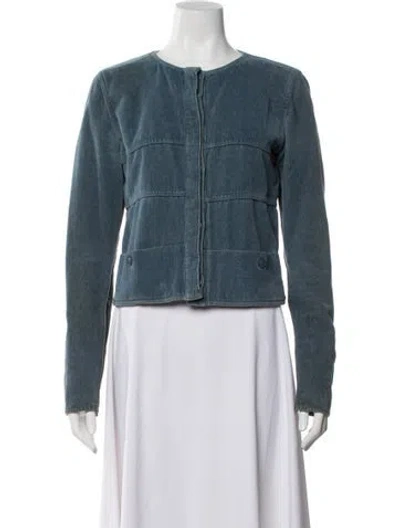 Pre-owned Chanel Vintage 2002 Jacket In Blue