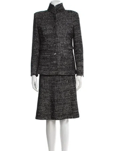 Pre-owned Chanel Vintage 2002 Skirt Suit In Black