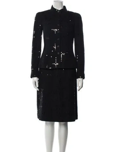 Pre-owned Chanel Vintage 2002 Skirt Suit In Black