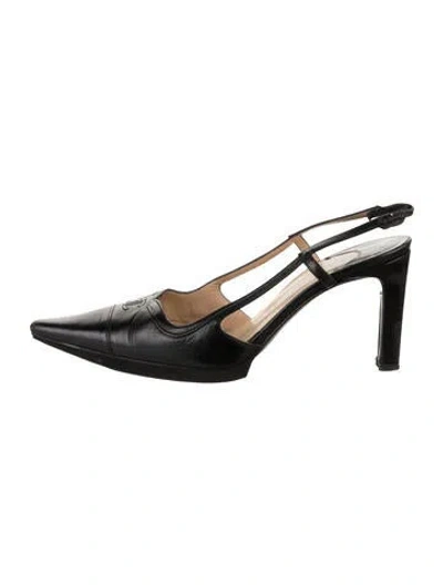 Pre-owned Chanel Vintage 2002 Slingback Pumps In Black