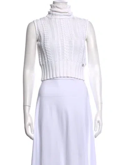 Pre-owned Chanel Vintage 2002 Sweater In White
