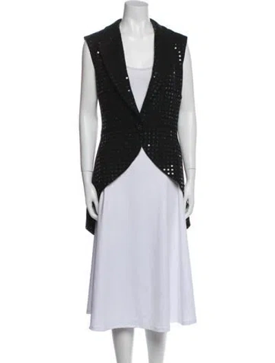 Pre-owned Chanel Vintage 2002 Vest In Black