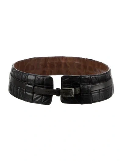 Pre-owned Chanel Vintage 2002 Waist Belt In Black