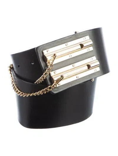Pre-owned Chanel Vintage 2002 Waist Belt In Black