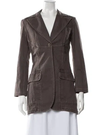 Pre-owned Chanel Vintage 2003 Blazer In Brown