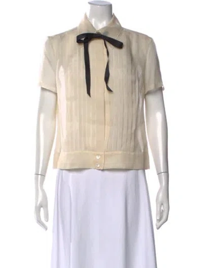 Pre-owned Chanel Vintage 2003 Blouse In Neutrals