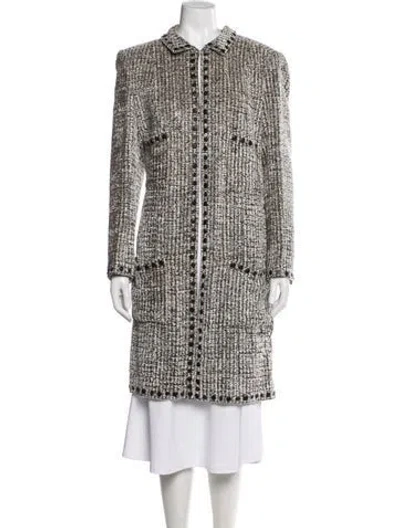 Pre-owned Chanel Vintage 2003 Coat In Black/white