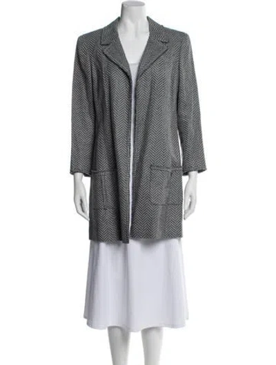 Pre-owned Chanel Vintage 2003 Coat In Gray