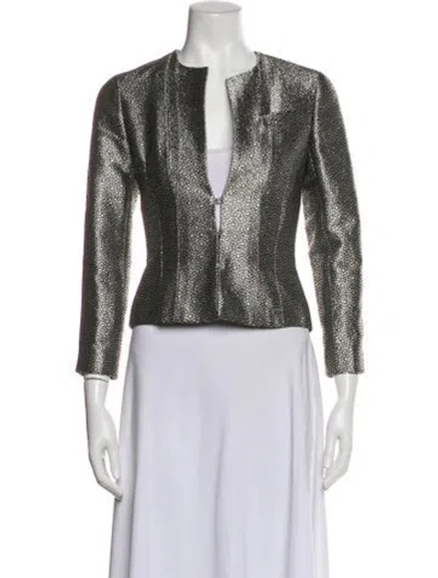 Pre-owned Chanel Vintage 2003 Evening Jacket In Silver