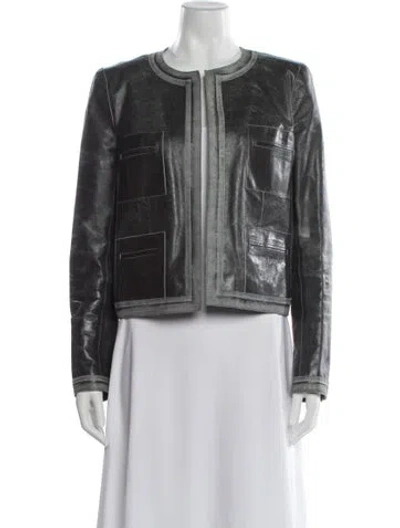 Pre-owned Chanel Vintage 2003 Jacket In Grey