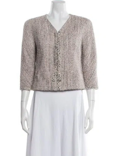 Pre-owned Chanel Vintage 2003 Jacket In Neutrals