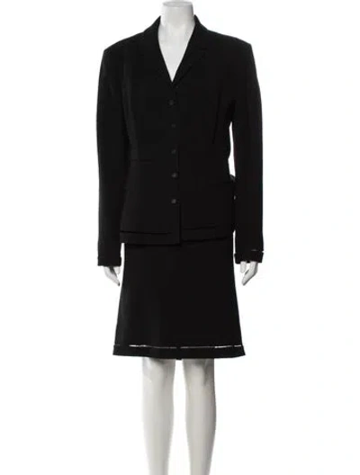 Pre-owned Chanel Vintage 2003 Skirt Suit In Black
