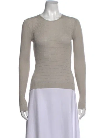Pre-owned Chanel Vintage 2003 Sweater In Grey/silver