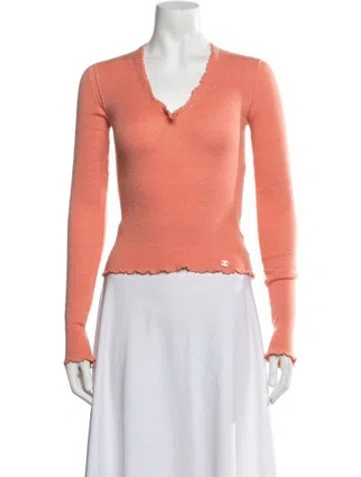Pre-owned Chanel Vintage 2003 Sweater In Orange
