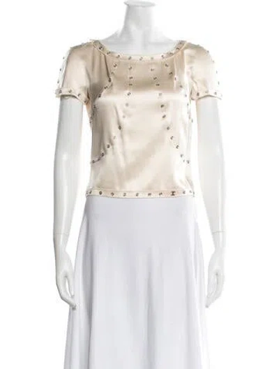 Pre-owned Chanel Vintage 2003 Top In Neutrals