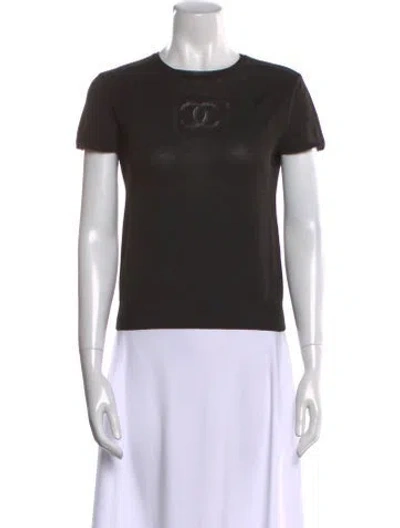Pre-owned Chanel Vintage 2003 T-shirt In Black