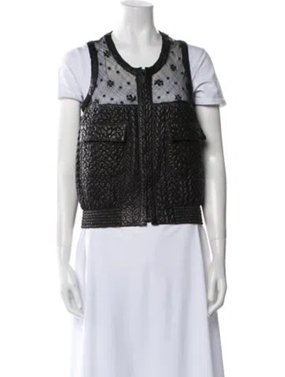 Pre-owned Chanel Vintage 2003 Vest In Black
