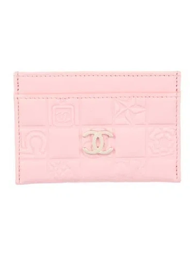 Pre-owned Chanel Vintage 2003-2004 Card Holder In Pink