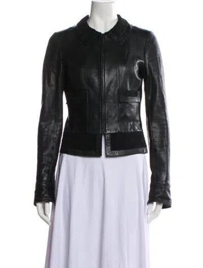 Pre-owned Chanel Vintage 2004 Biker Jacket In Black