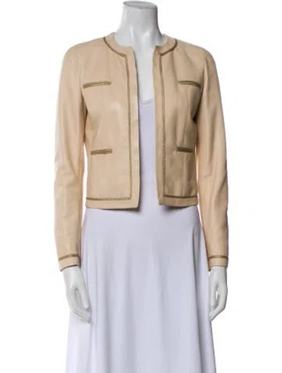 Pre-owned Chanel Vintage 2004 Biker Jacket In Neutral