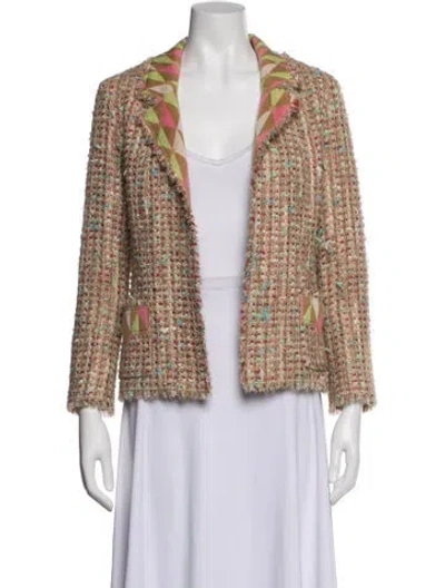 Pre-owned Chanel Vintage 2004 Blazer In Neutrals/pink