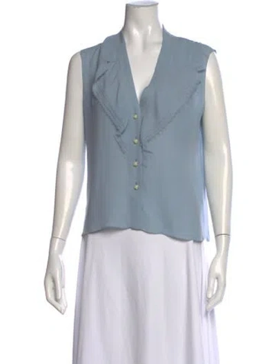 Pre-owned Chanel Vintage 2004 Blouse In Blue