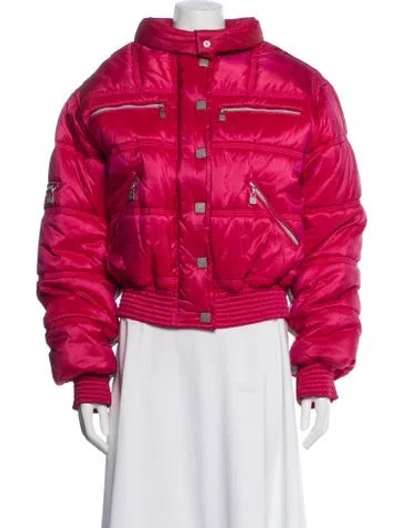 Pre-owned Chanel Vintage 2004 Bomber Jacket In Red
