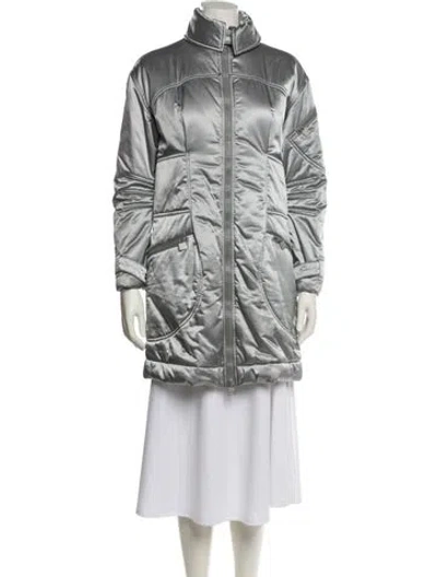 Pre-owned Chanel Vintage 2004 Coat In Silver