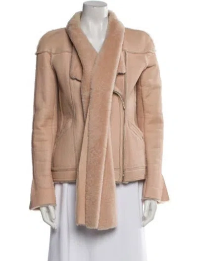 Pre-owned Chanel Vintage 2004 Faux Fur Jacket In Pink