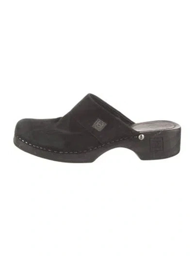 Pre-owned Chanel Vintage 2004 Mules In Black