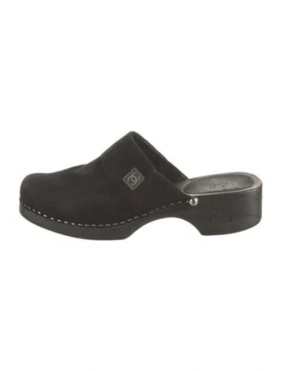 Pre-owned Chanel Vintage 2004 Mules In Black
