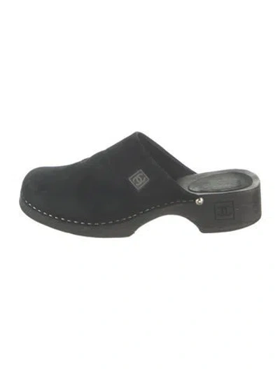 Pre-owned Chanel Vintage 2004 Mules In Black