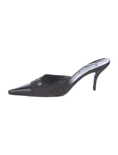 Pre-owned Chanel Vintage 2004 Mules In Black/brown
